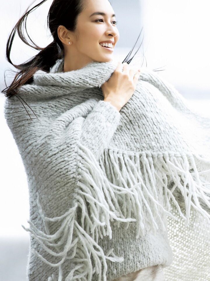 ストール_1,ニット_1,冬コーデ_1