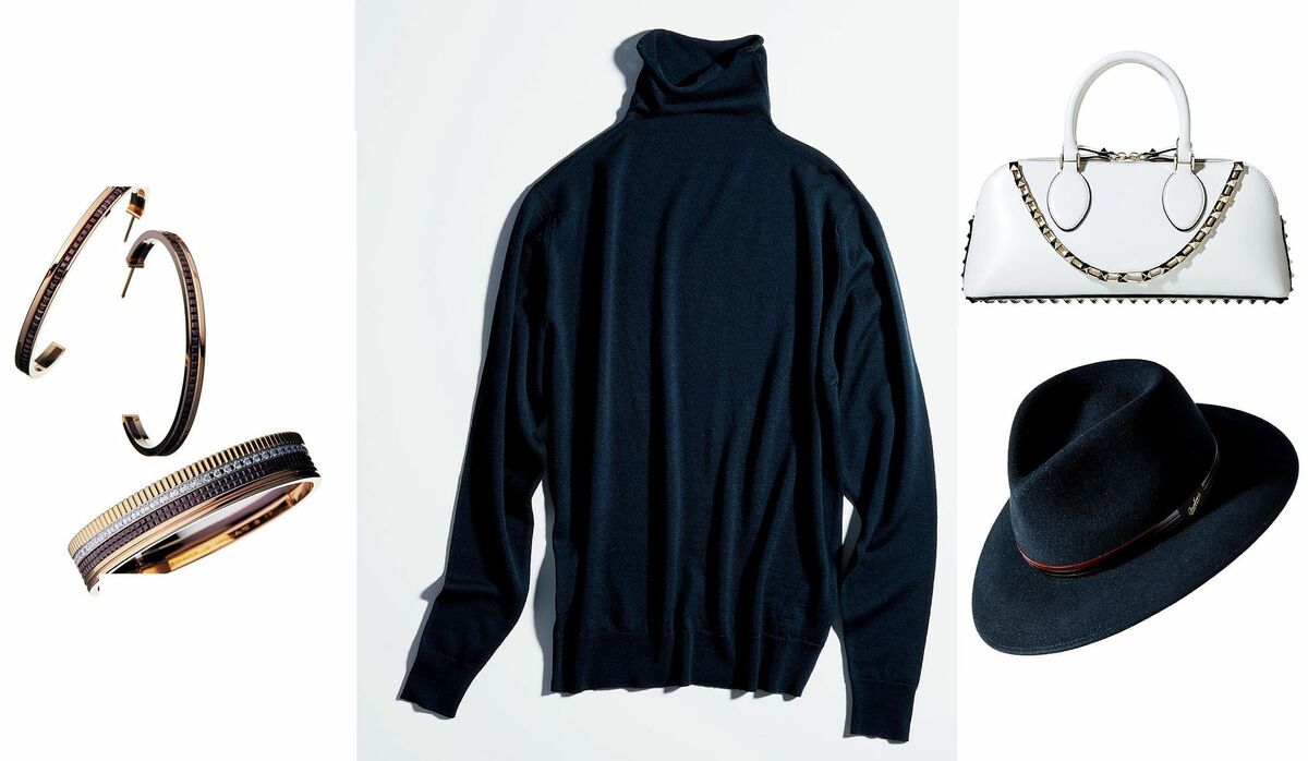 パコ美品　theory luxe Precious×髙橋リタ　マキシ スタイリスト・高橋リタさん愛用【タートルネックニット】にコーデする
