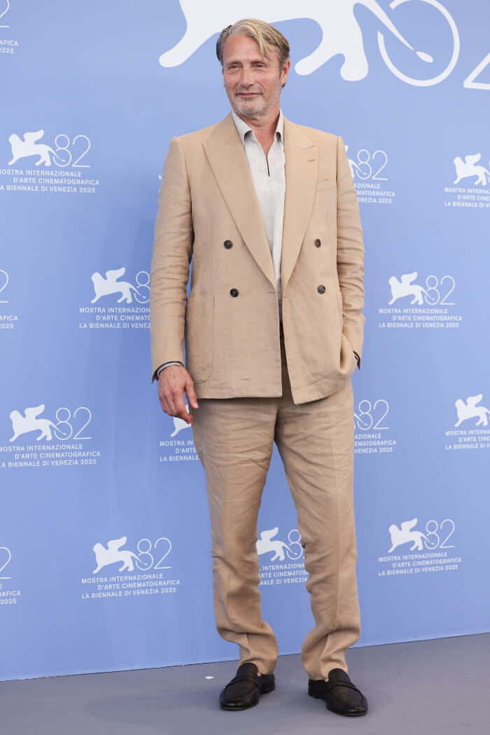 2025年8月30日、第82回ヴェネツィア国際映画祭。主演映画『さよなら、僕の英雄』（日本では2026年6月19日公開予定）フォトコール。