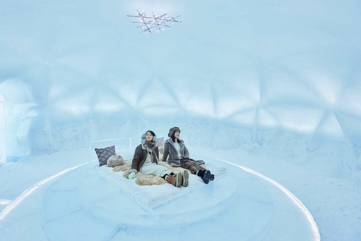 アイスヴィレッジの氷のホテル