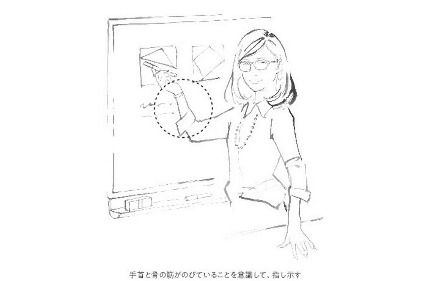 手首と骨の筋をのばす
