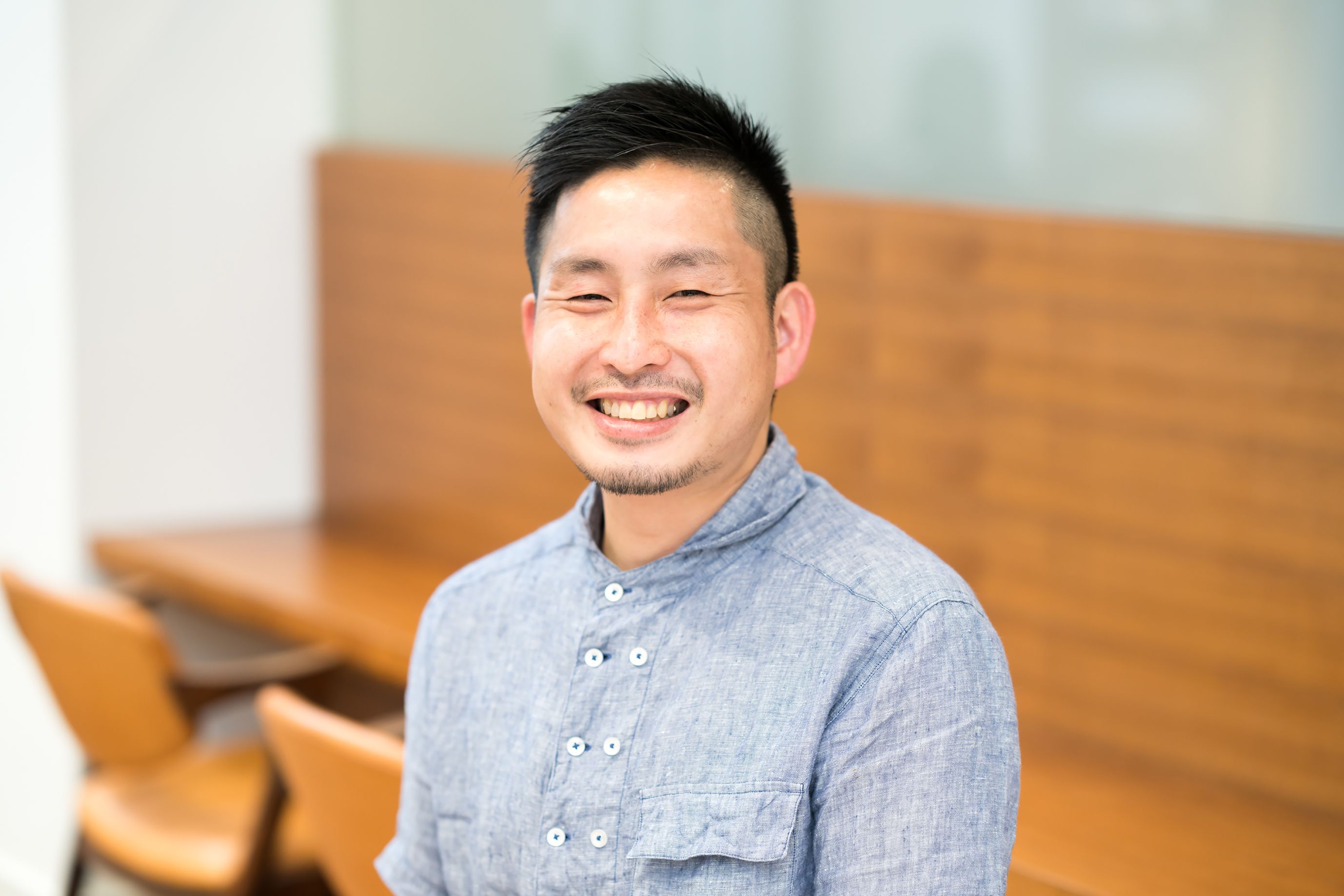 マネージャー 生井貴行さん。「今、DIYと手芸にハマっています。ものづくりが大好きです」