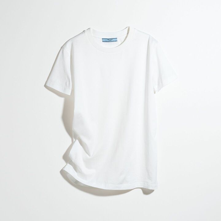 白Tシャツ［3枚セット］￥36,000／予定価格、サイズ展開：XXS～XXXL（イタリアサイズ）［コットン100％］（プラダ）　［Precious2019年8月号144ページ］