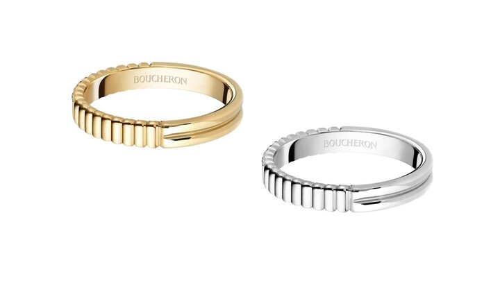 ブシュロンの「キャトル ラディアント グログラン・ゴドロン リング」