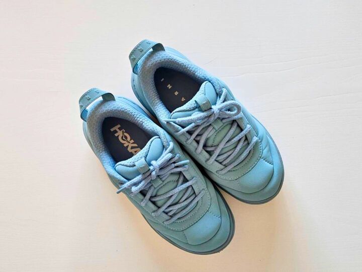 HOKA BONDIシリーズのスニーカー／渡邉さん私物（写真は昨年限定発売されたMARNIとコラボのため、現在は販売終了）