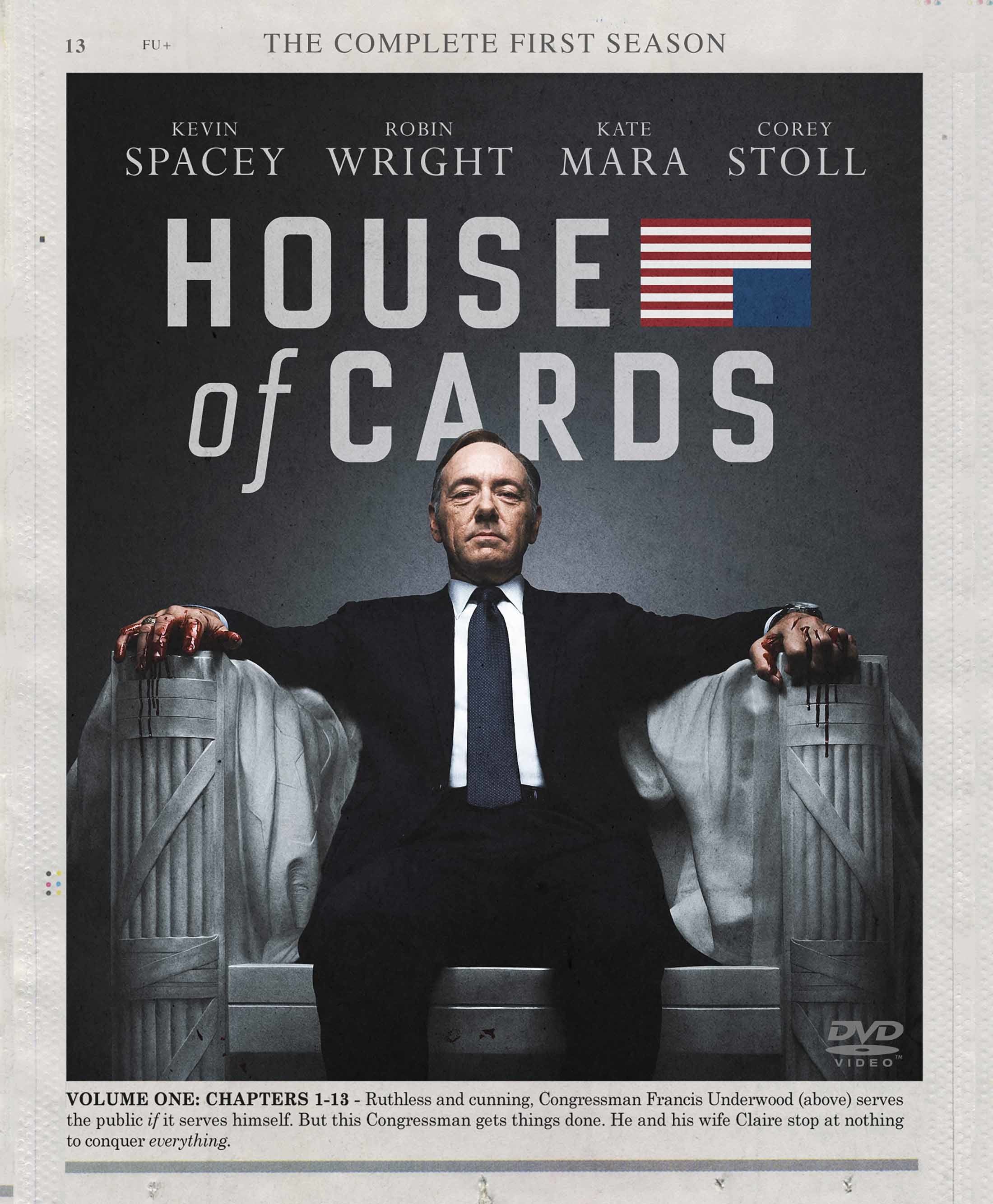 ソフトシェル『ハウス・オブ・カード 野望の階段 SEASON 1』 シーズン4まで発売中DVD-BOX 各¥4,743(税抜) 発売・販売元:ソニー・ピクチャーズ エンタテインメント http://house-of-cards.jp/
