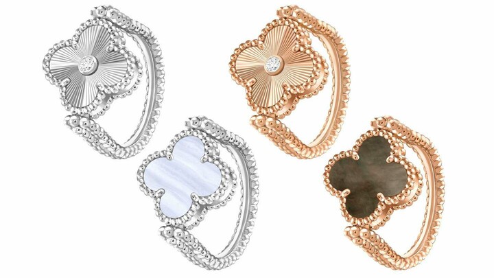 ヴァン クリーフ＆アーペル『ヴィンテージ アルハンブラ』のリバーシブル リング