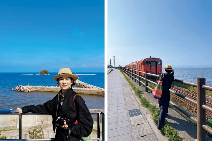 富山を訪れた鈴木保奈美さんのカット