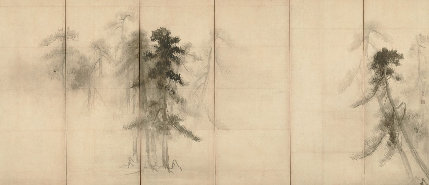 国宝『松林図屛風』の右側部分 長谷川等伯筆 安土桃山時代・16世紀 東京国立博物館蔵【展示期間:4月13日~ 5月6日】