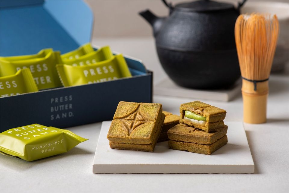 京都限定「バターサンド〈宇治抹茶〉」5個入り¥1,150・9個入り¥2,070(税抜)