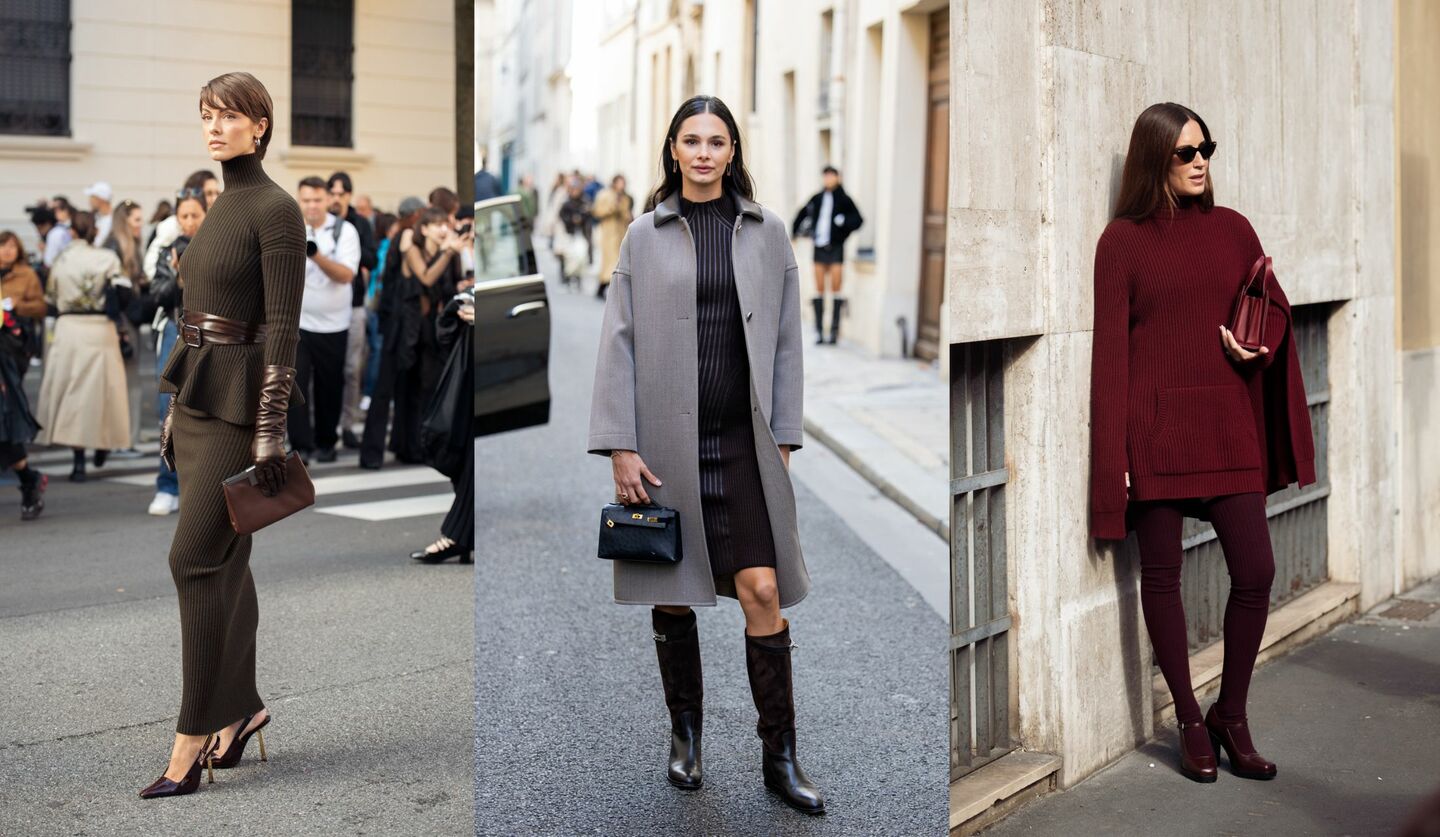 最旬「ニットドレス」スタイル3選