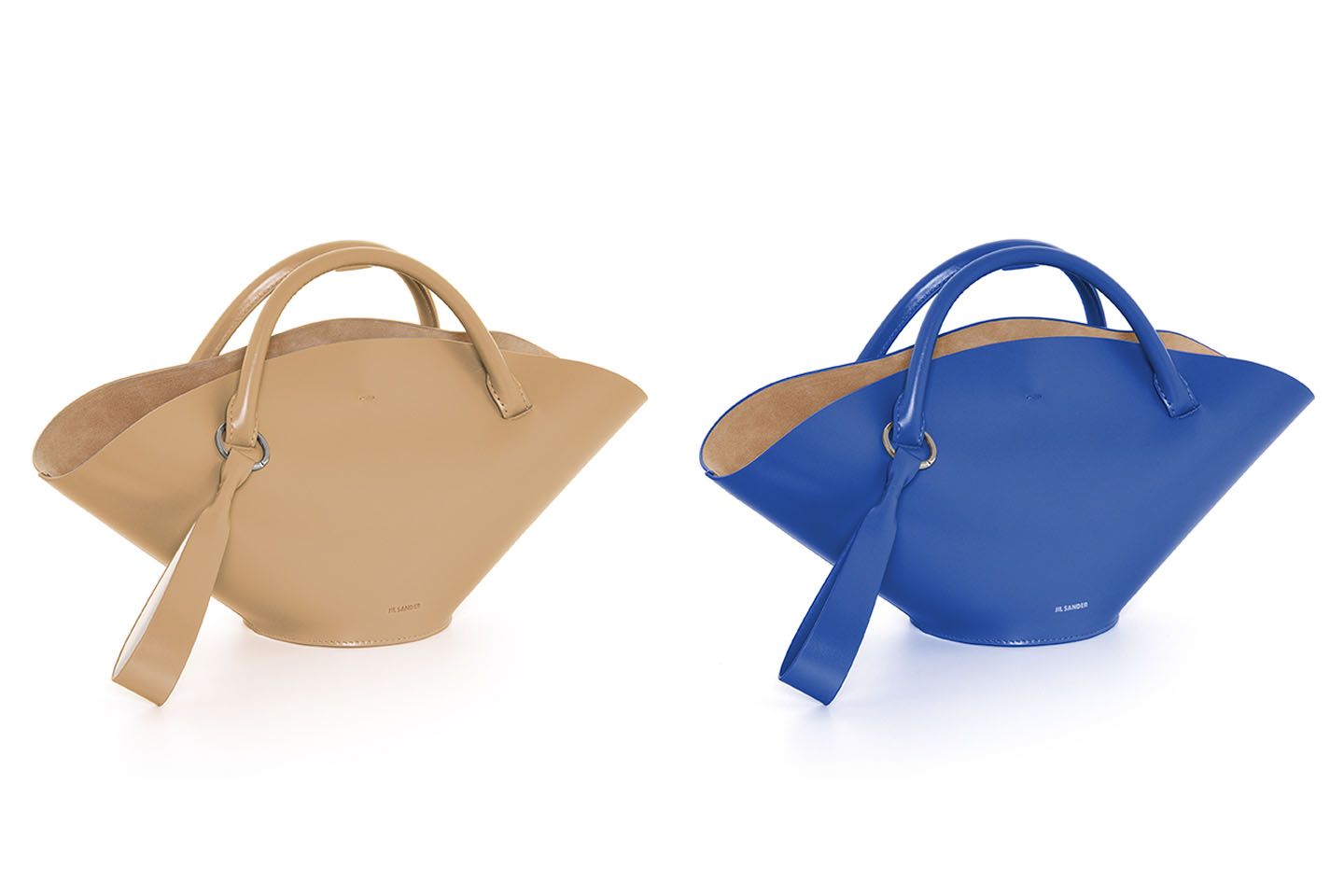 バッグ「ソンブレロ スモール」(左/カーフレザー、右/カーフレザー)【縦18×横43×マチ13cm】各¥175,000(税抜)