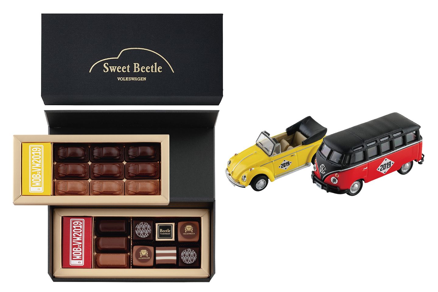 「SWEET BEETLE(スイートビートル)」18個入(2段詰)ミニカー付き ¥4,320(税込)