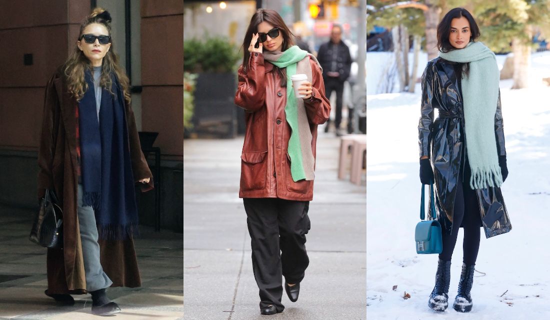 印象コントロールにぴったり！セレブたちの最新 「マフラー」活用