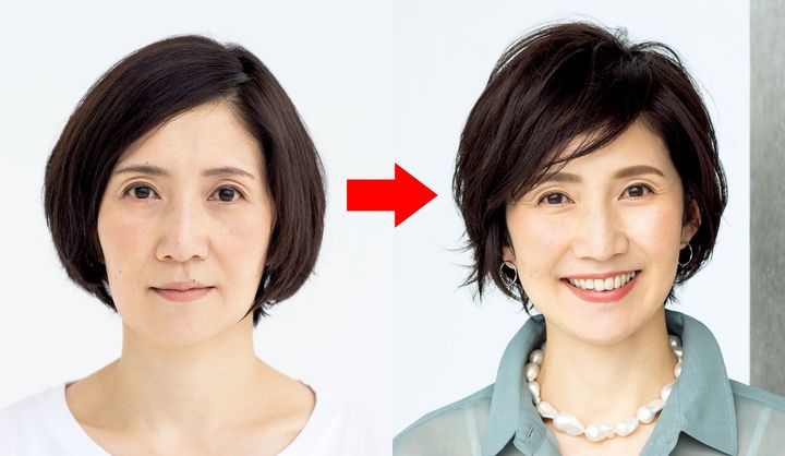 課題:ハチ下がふくらみ、 ヘルメットのようなシルエットに