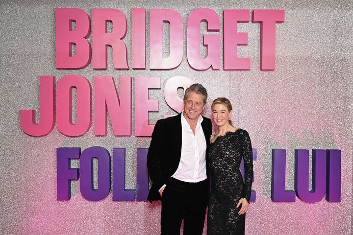 共演のヒュー・グラントと。