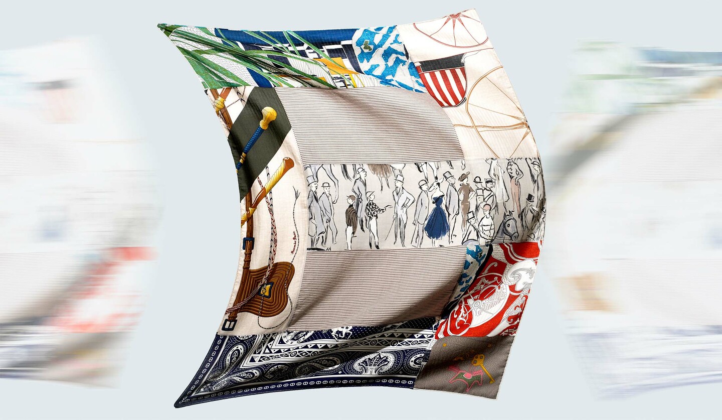 エルメスのショール『グラン・パッチワーク』