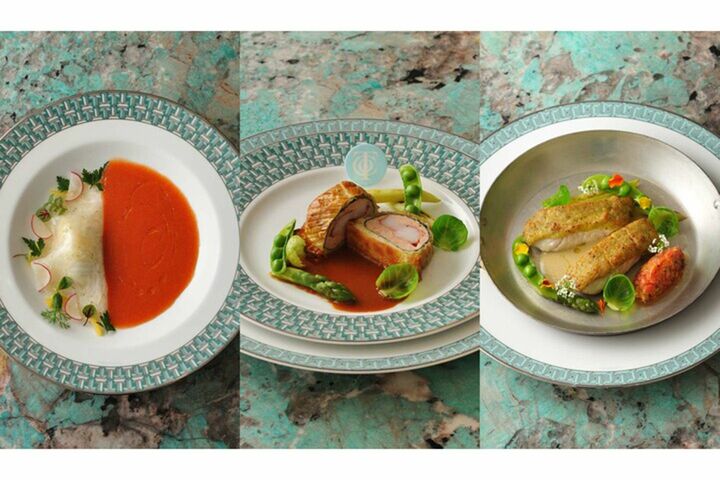 「ティファニー」「Blue Box Café by Natsuko Shoji」のコースメニュー