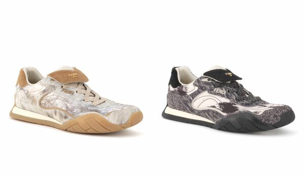 フェンディより新作スニーカーが登場!スエードやポニーなど異素材ミックスな波デザイン