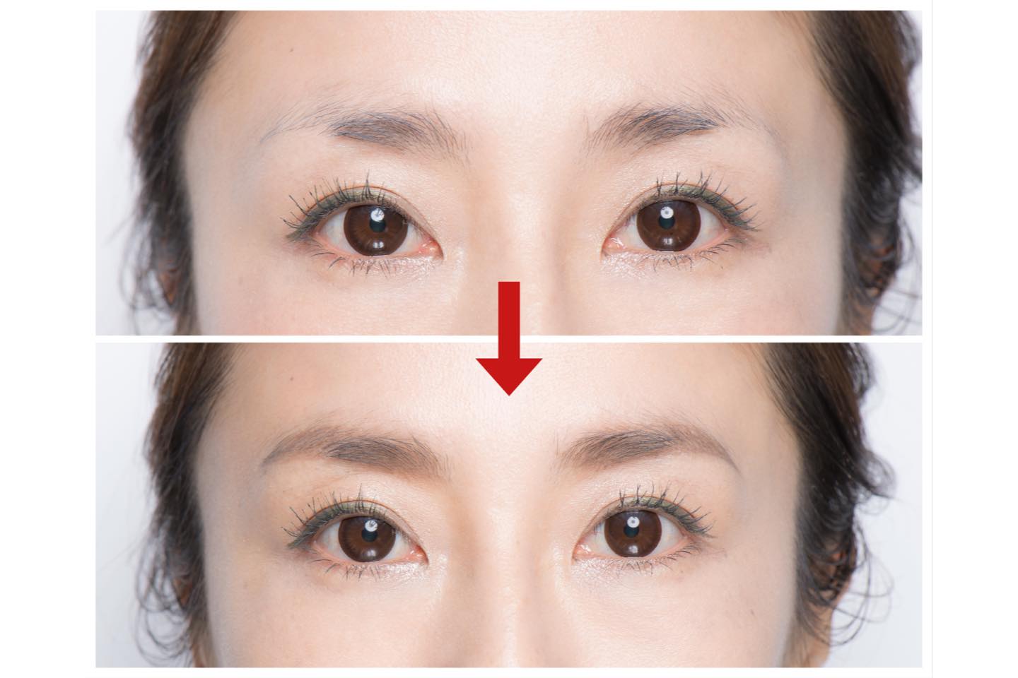 眉頭のみにしか毛がない状態を感じさせない、ナチュラルなふんわり眉へ。