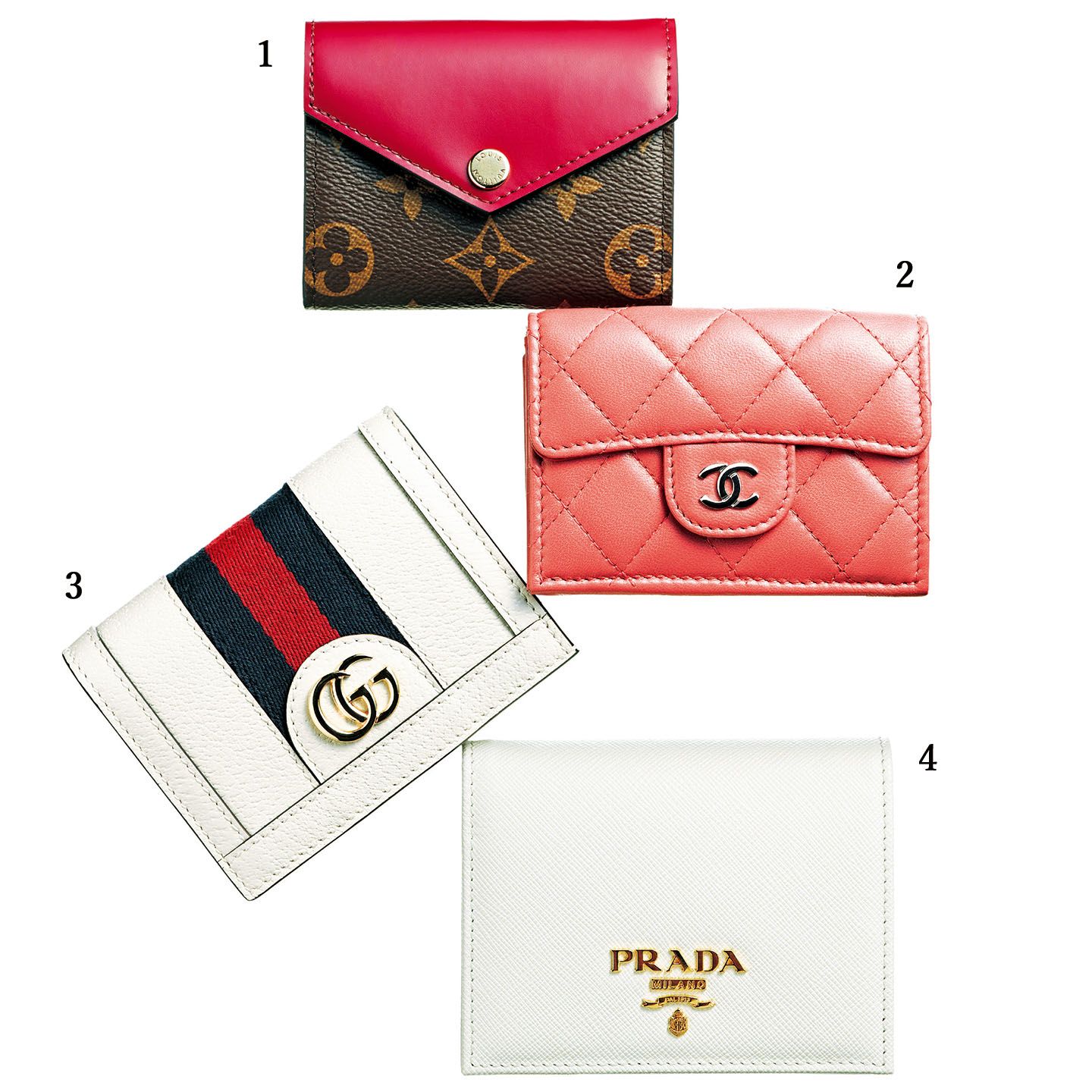 ミニ財布4選「ルイ・ヴィトン」「シャネル」「グッチ」「プラダ」
