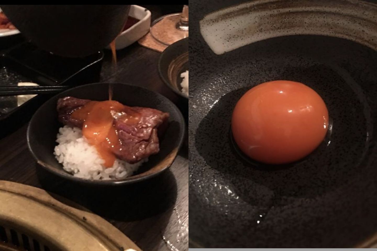 霜降りの焼肉に卵の甘さがマッチしています。(出典:安藤今日子さん)