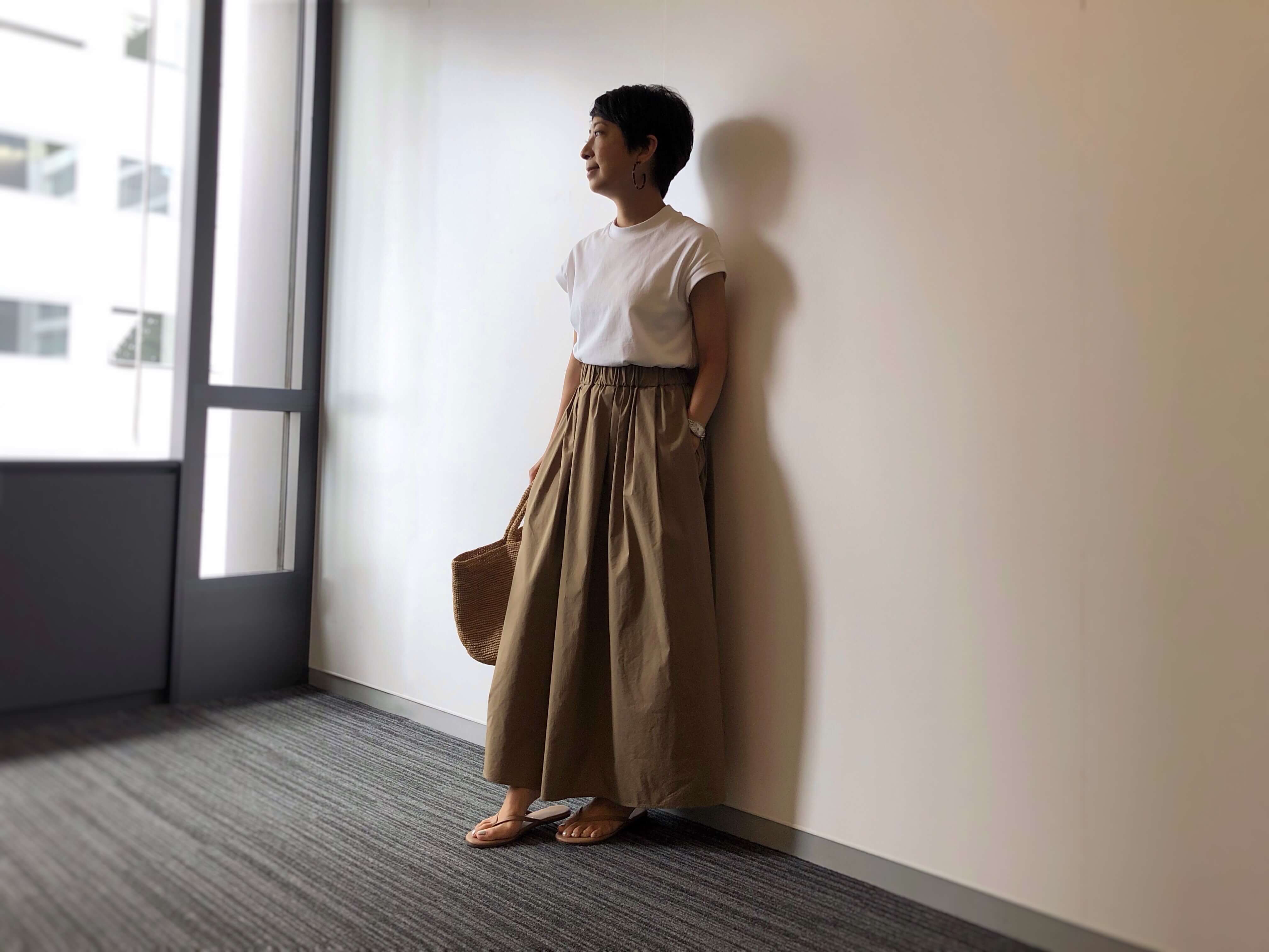 Tシャツ_3,スカート_3,大人コーデ_3