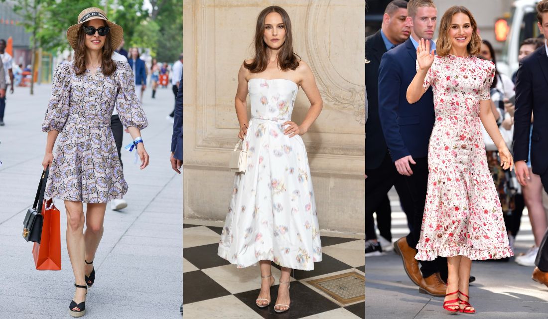 フェミニンに、軽やかに！ ナタリー・ポートマンの「花柄ワンピース