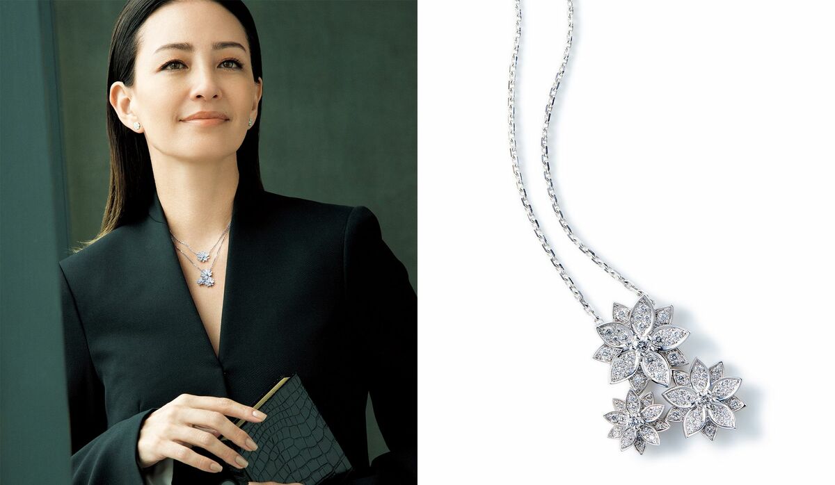 ロータス 蓮の花 ネックレス ダイヤモンドカスタム ネックレス