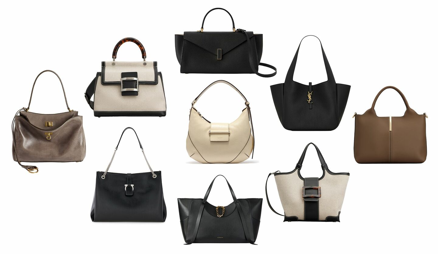 「サンローラン」「ジバンシィ」「フェラガモ」「バレンシアガ」「トッズ」「ヴァレクストラ」「ロジェ ヴィヴィエ」「ジミー チュウ」の新作バッグ