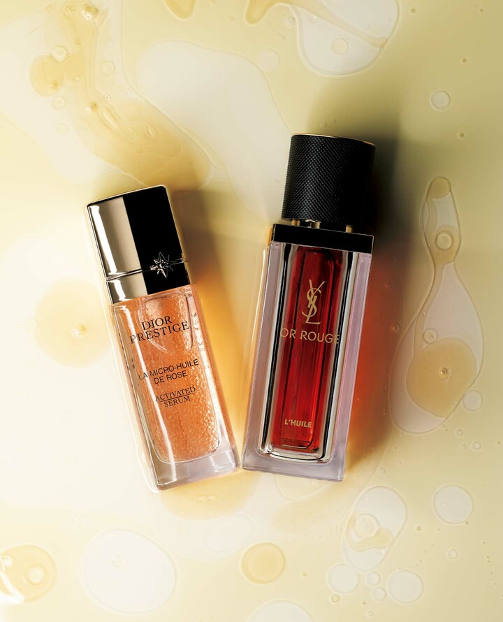 パルファン クリチャン ディオール プレステージ マイクロ ユイル R セラムとイヴ･サンローラン･ボーテ オールージュ ユイル R 
