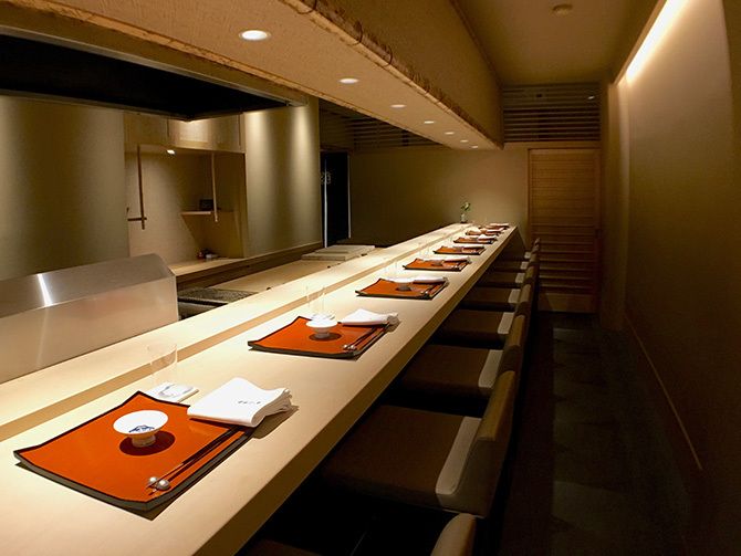 福岡県「白金にし田」カウンター