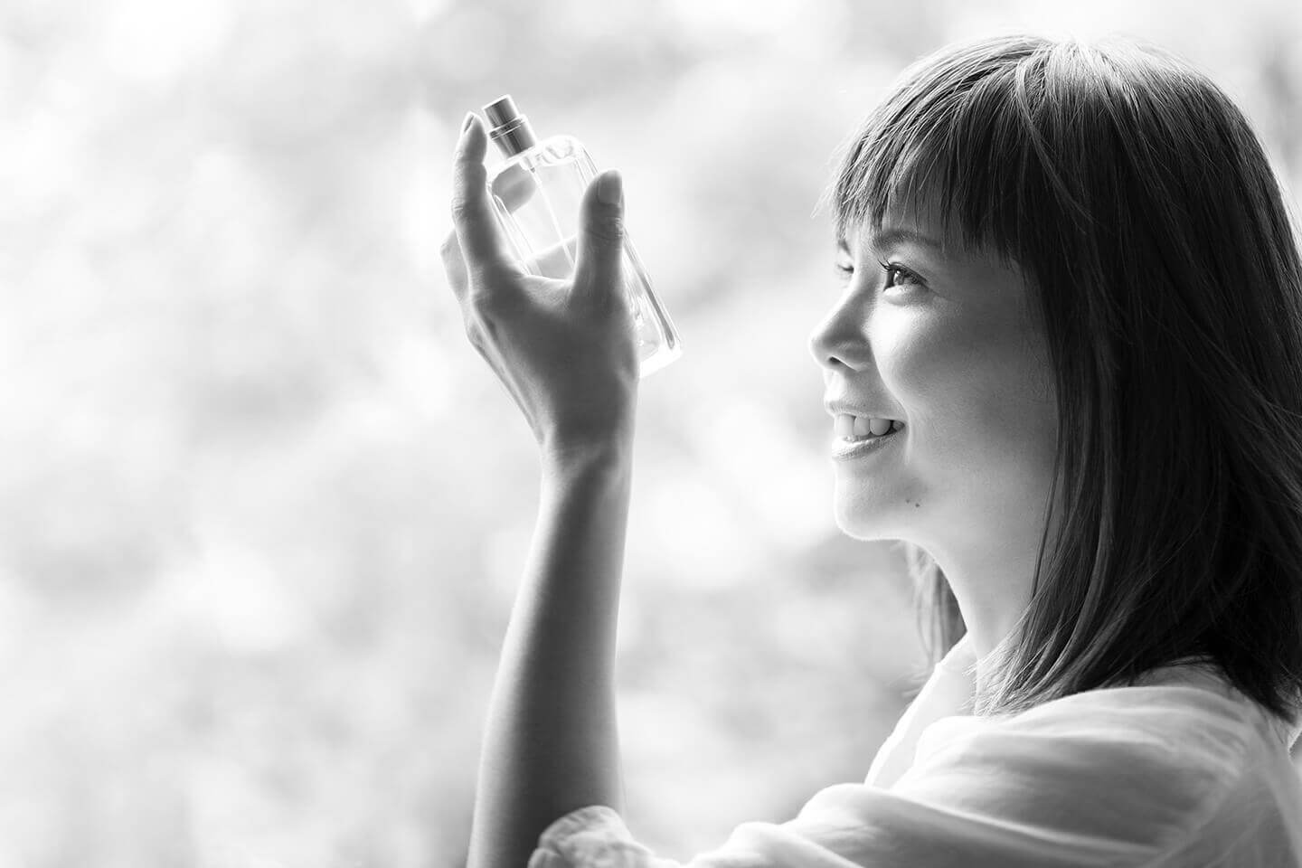 シゲタさんが愛する「庭園のフレグランス 《地中海の庭》」。調香師による最初のストーリーは若い女性がイチジクの葉をちぎり、微笑みながら匂いをかぐというもの。