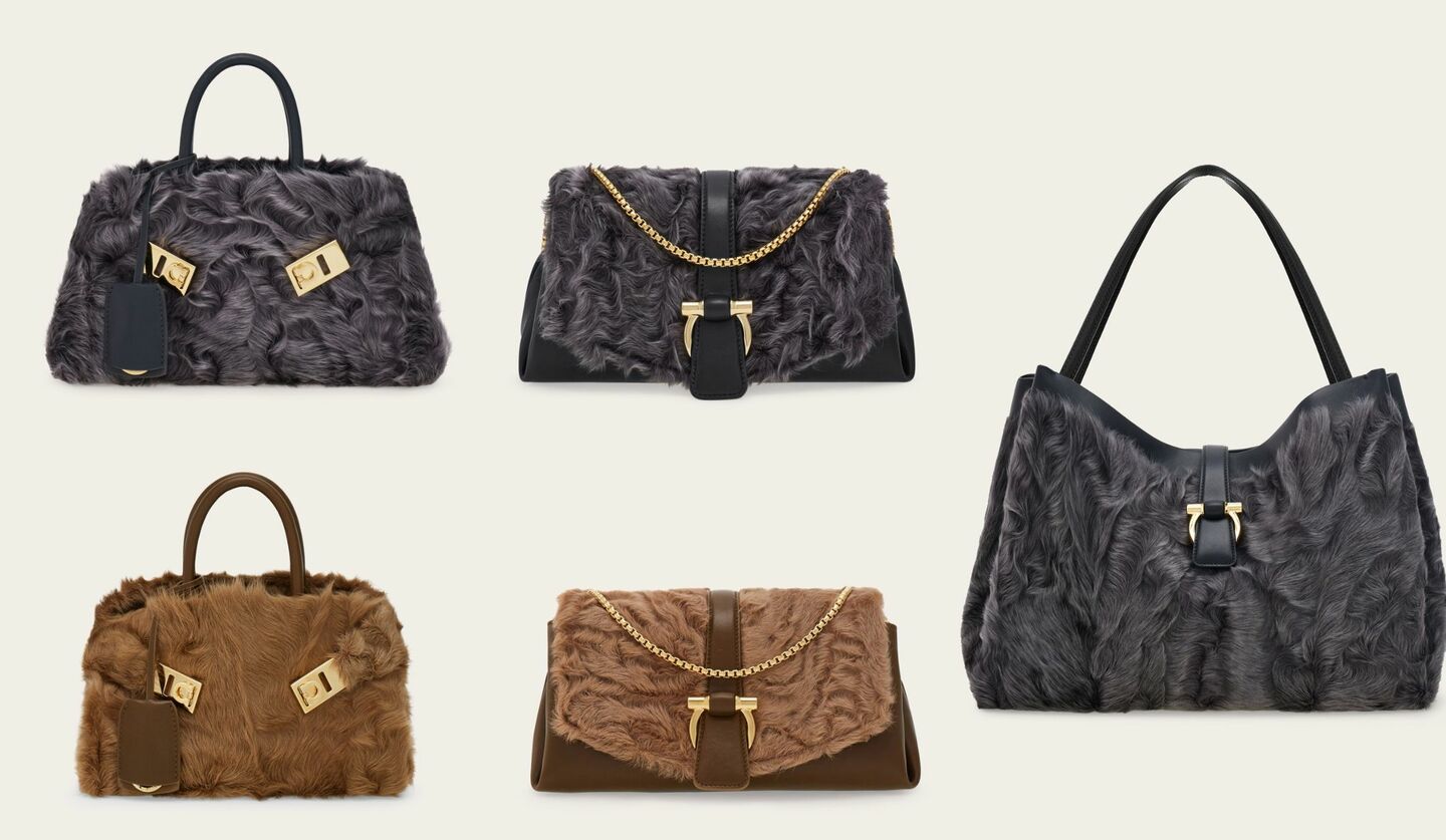 フェラガモよりシアリングラムのファーを使用した新作が登場