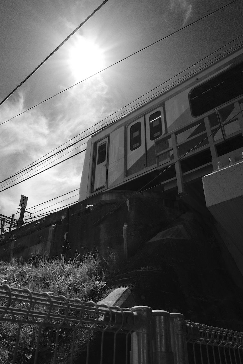 走る電車の一瞬のシャッターチャンスもしっかりと捕らえることができた