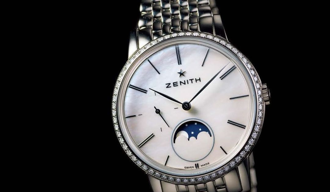 新作♡ペリドット＆ムーンストーン♡　二連ブレス こなれた手元を演出！ゼニスの新作時計「エリート ムーンフェイズ