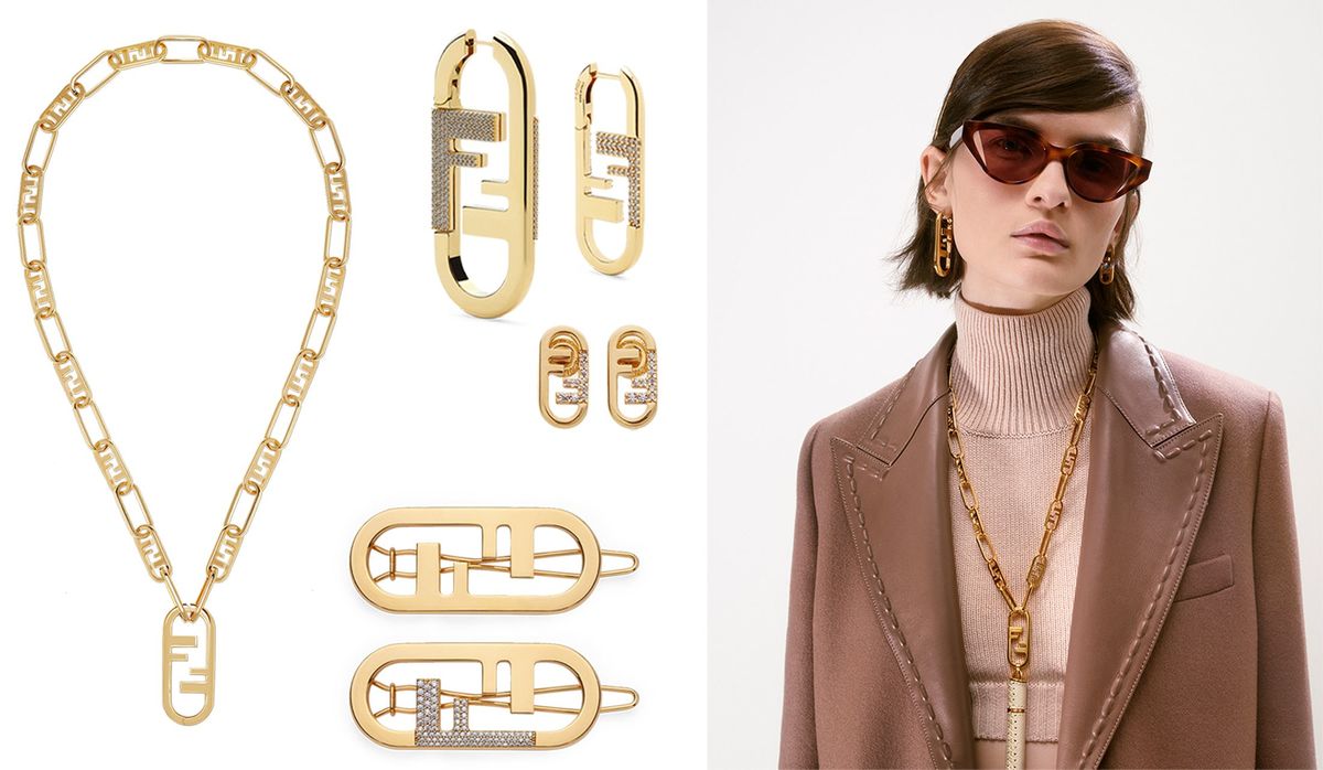 FENDI FFモチーフピアス シングル FFピアスシルバーカラー シングルピアス