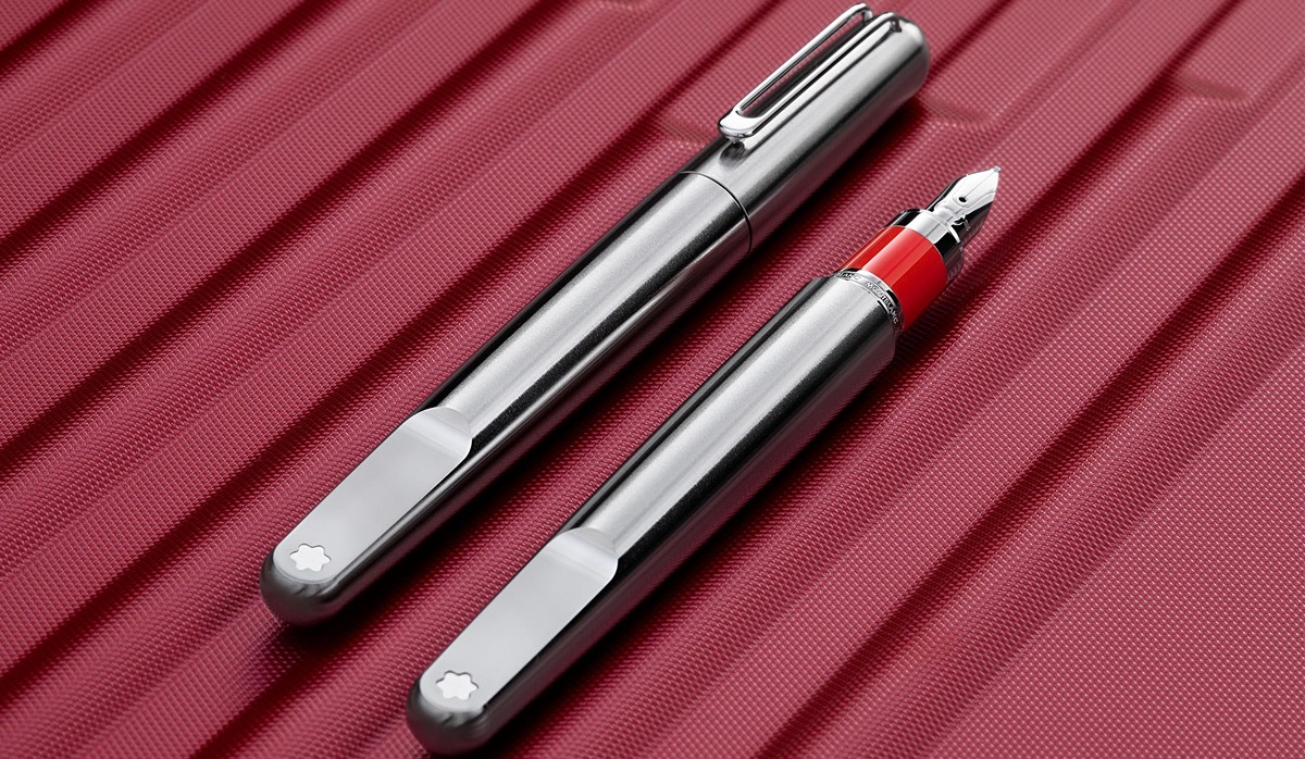 モンブラン　スリムライン　赤　万年筆 MONTBLANC - MONTBLANC モンブラン スリムライン ボールペン 細