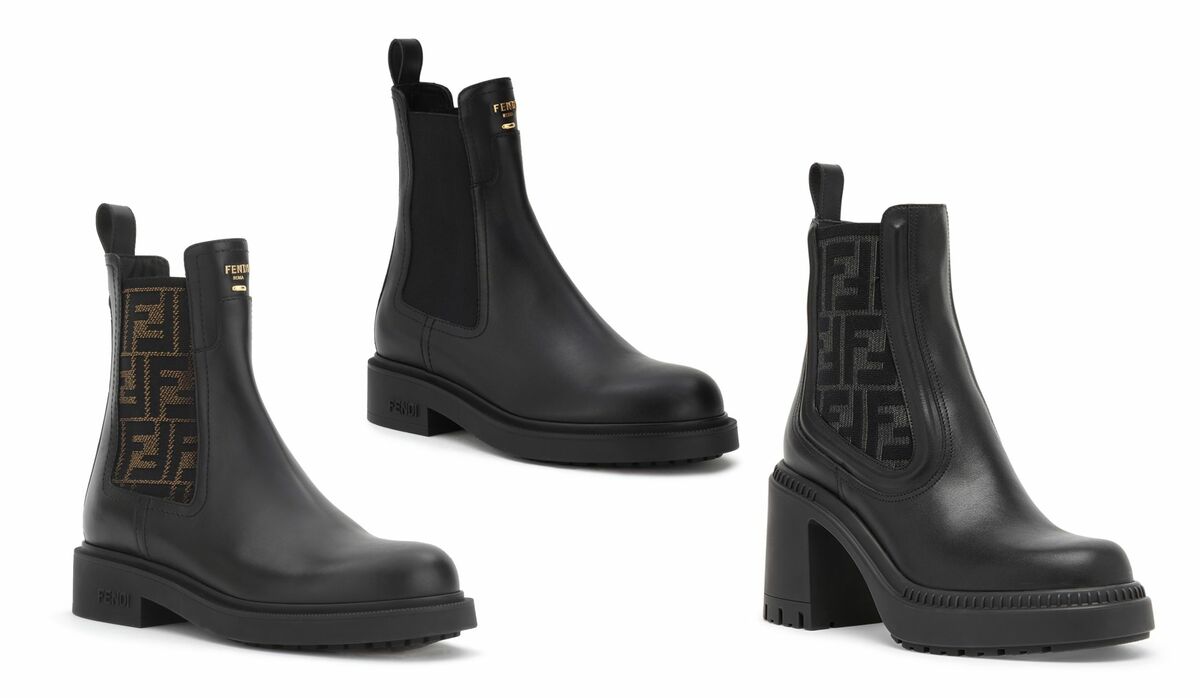 【極美品】FENDI アンクルブーツ 27.5〜28cm ロゴソール イタリア製 極美品】FENDI アンクルブーツ 27.5〜28cm ロゴソール イタリア製