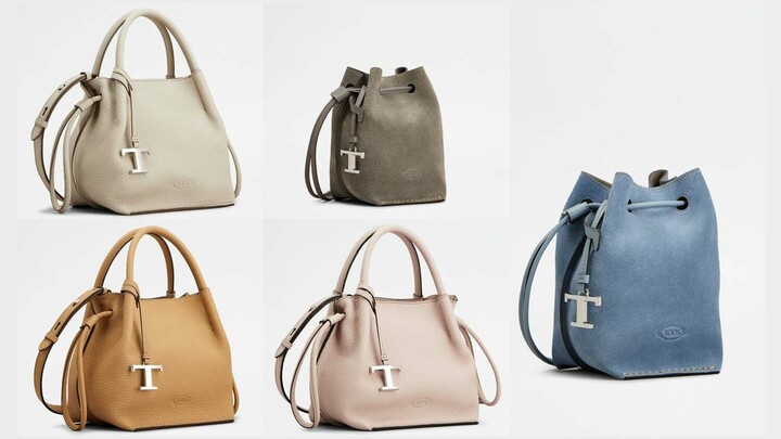 トッズのバッグ「レザー バケットバッグ」