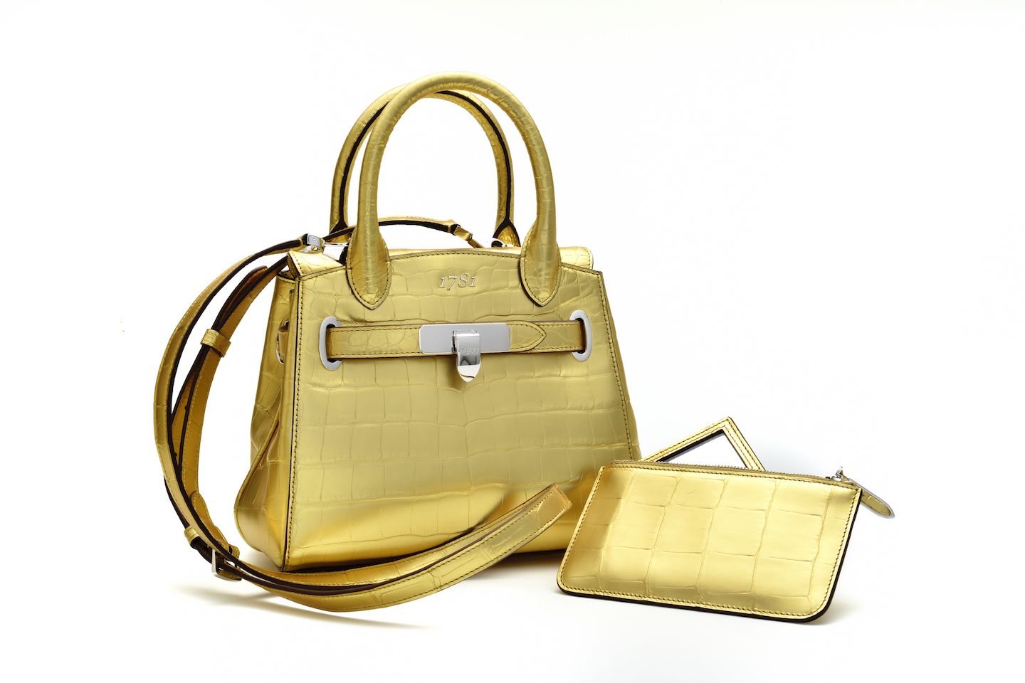 英国王室御用達ブランド「アスプレイ」のハンドバッグに、特別な「ゴールド」カラーが登場 | Precious.jp（プレシャス）