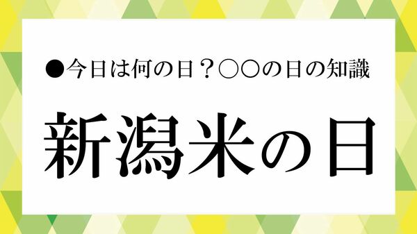 「新潟米の日」とは？米どころの魅力と、コシヒカリ・こしいぶき・新之助の違い【大人の語彙力強化塾】