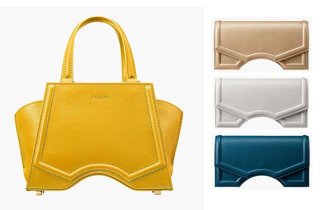 TASAKI、南青山のH BEAUTY & YOUTHにて「TASAKI Concept Store」をオープン。スペインの高級ブランドRELIQUIAEとコラボしたレザーグッズコレクション「TASAKI por RELIQUIAE（TASAKI ポル レリキアエ）」も展開。左／アーチィシグネチャーマイクロダブルハンドル[カーフレザー]￥260,000・右／アーチィシグネチャークラッチバッグ[カーフレザー]各￥180,000（すべて税抜）©TASAKI