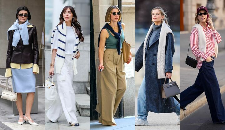 ニットの肩掛けのおしゃれなやり方