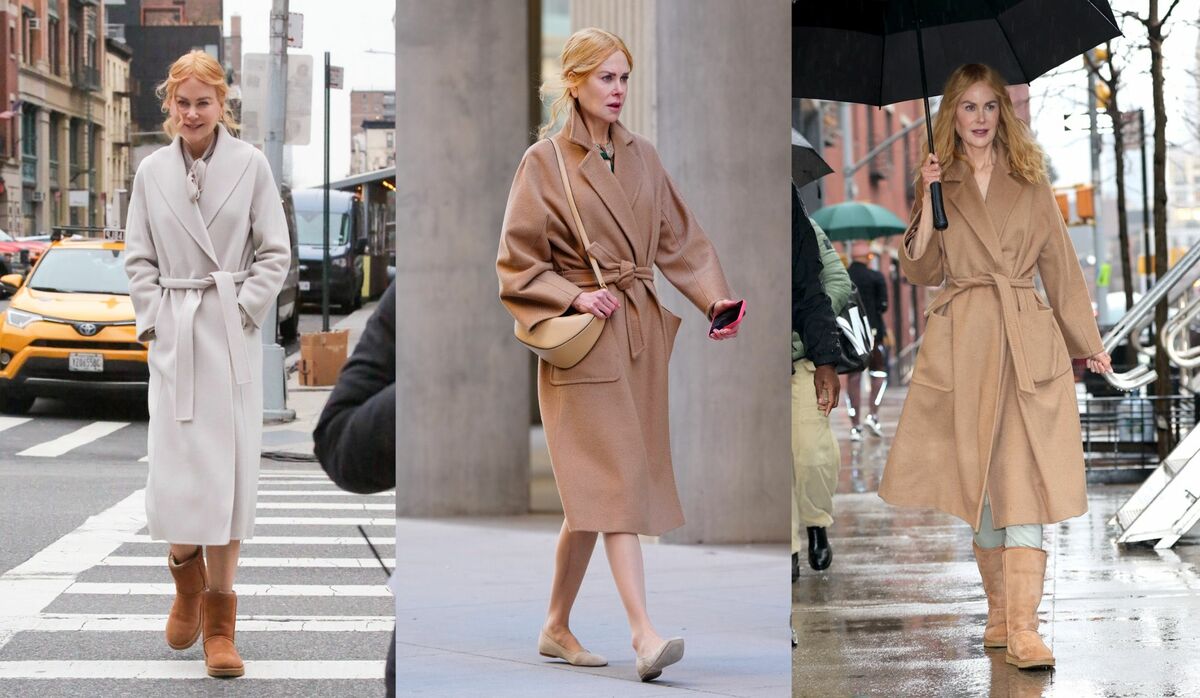 ニコール・キッドマンのエレガンスを引き立てる！「ベルテッドコート