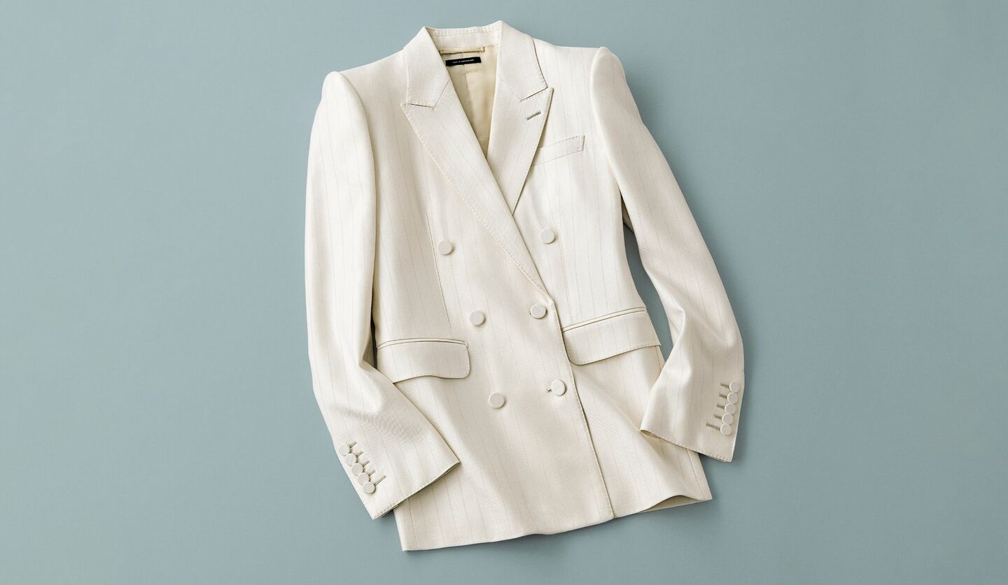 「トム フォード」のオフホワイトのテーラードジャケット