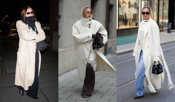 潔い「白コート」が主役! 冬の街中に溶け込むこなれルック3選【海外スナップ】