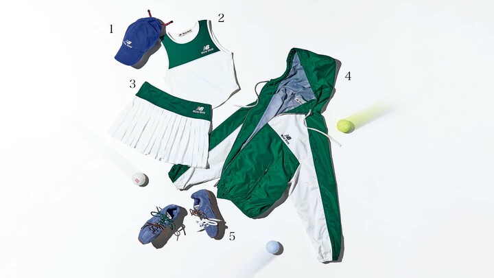 ニューバランス×ミュウミュウのコラボレーションによるテニスウエア