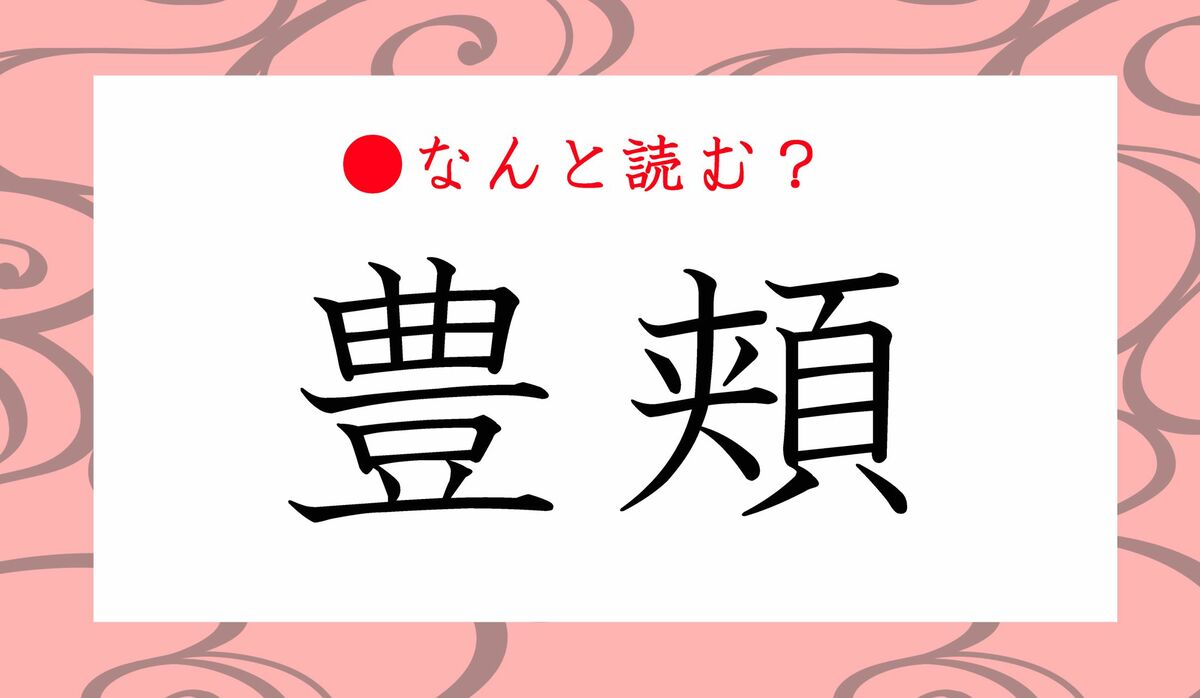 「豊頬の美少年」とはどういう意味ですか？