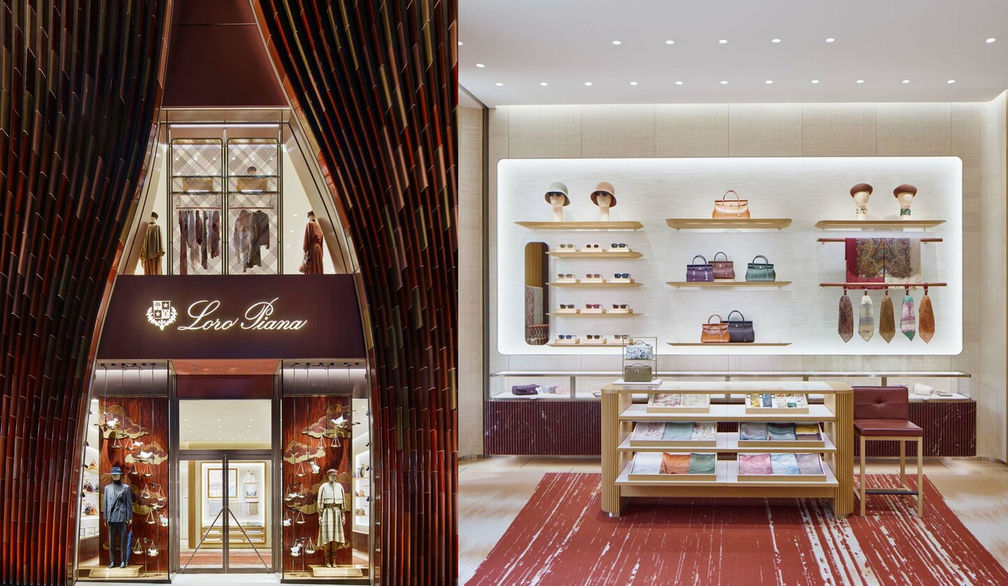 ロロ・ピアーナ表参道店の外観カットと内観カット